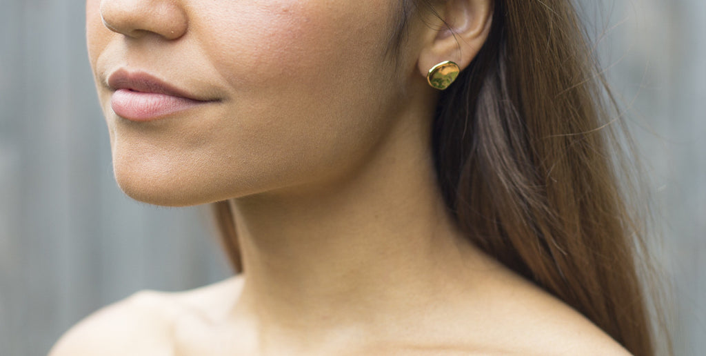 Dish Earrings Gold