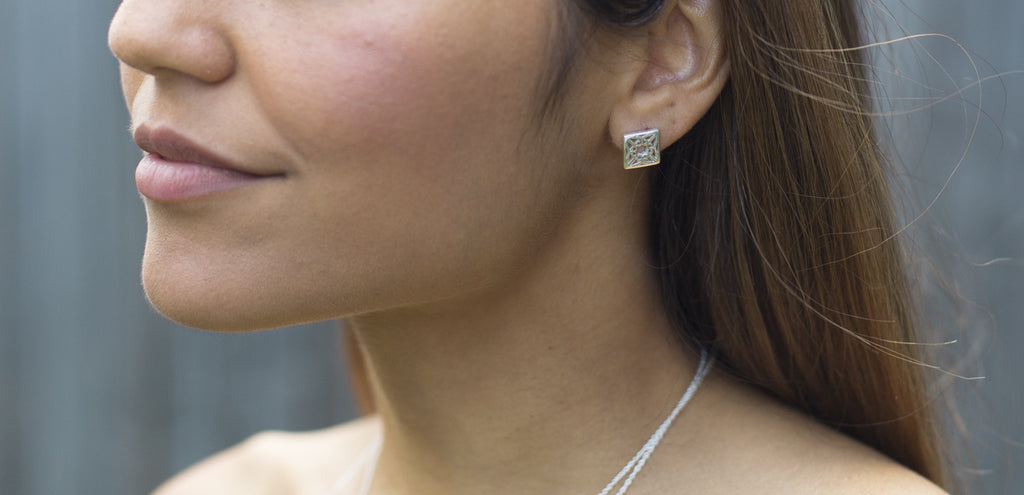 Lao Studs - Sterling Silver