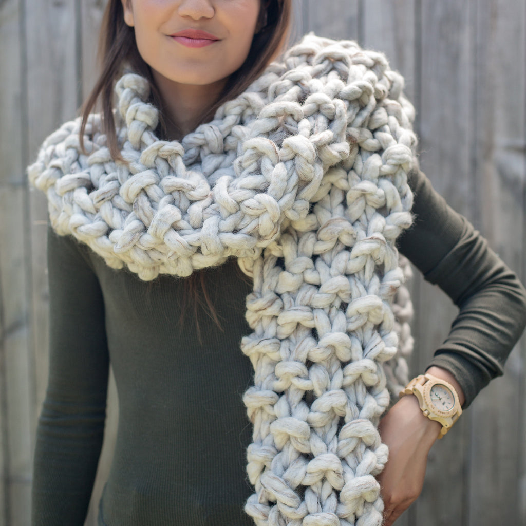 Linen Fleck Long Scarf