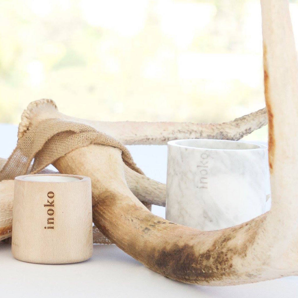 Large Timber Candle Vessel