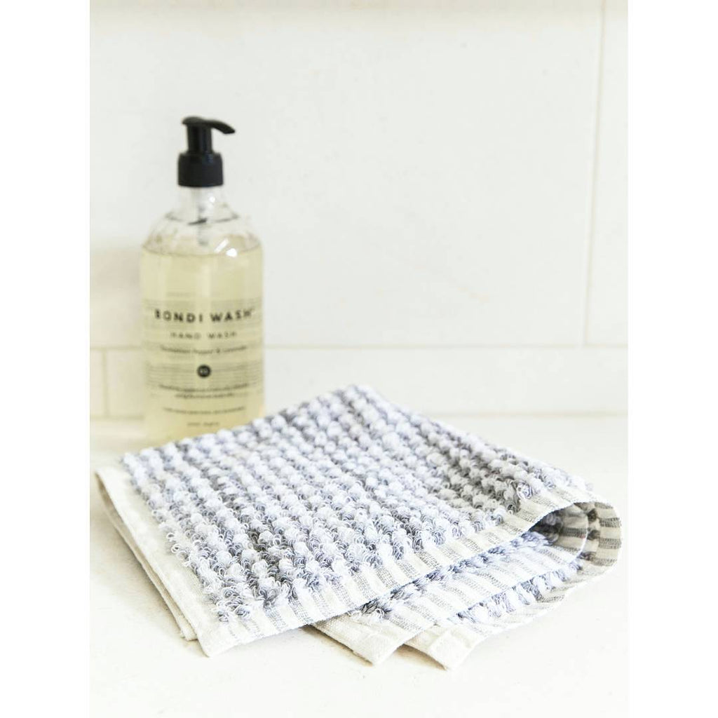 Grey & White Face Towel