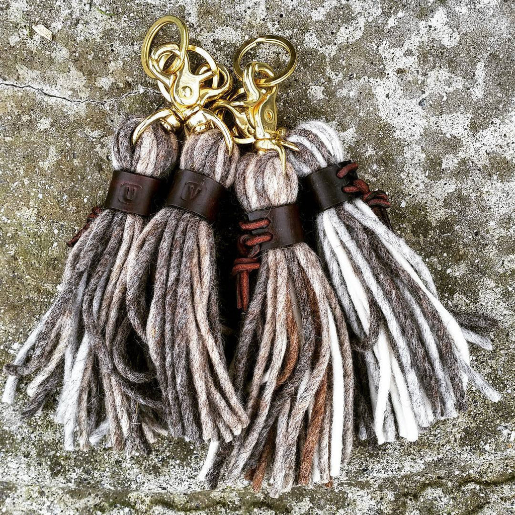 Keyring with Dark Brown Leather and Brass Fittings