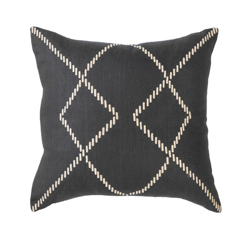 Crop Circles Black Medium Cushion