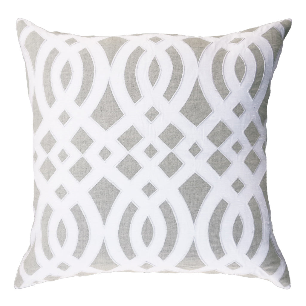Diamond Scroll Linen Lounge Cushion Diamond Scroll Linen Lounge Cushion