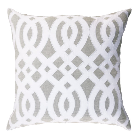 Crop Circles Medium Cushion White