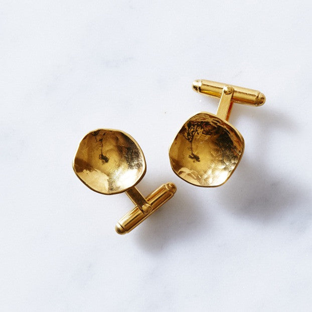 Dish Cufflinks Gold