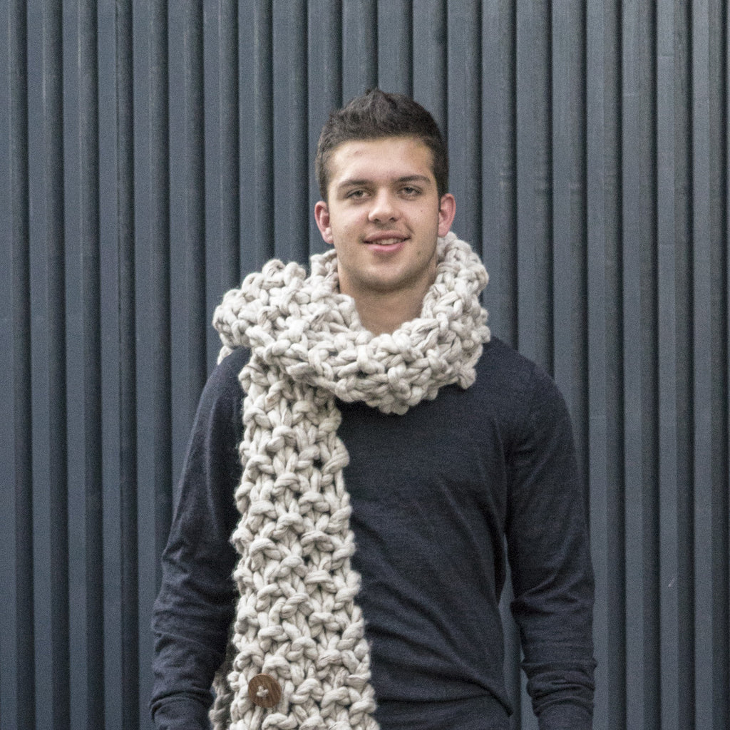Linen Fleck Long Scarf