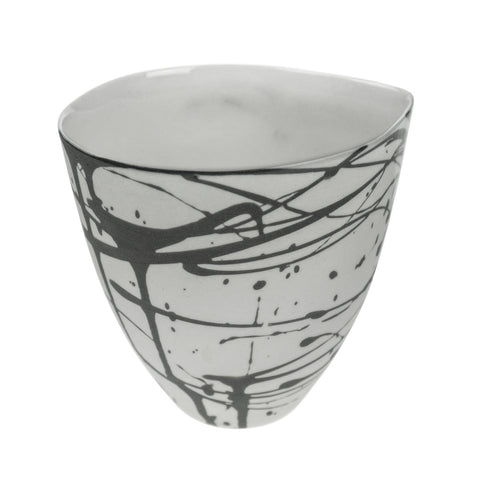 Large Marble Candle Vessel