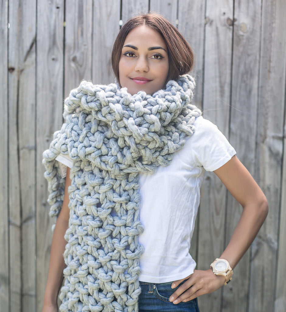Silver Long Scarf