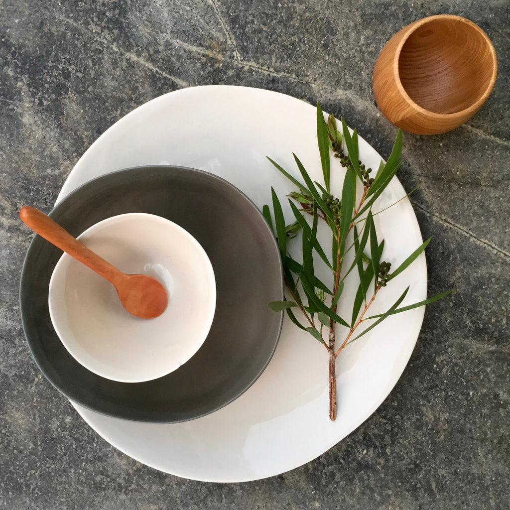 Round Bowl in White (Eucalypt Range)