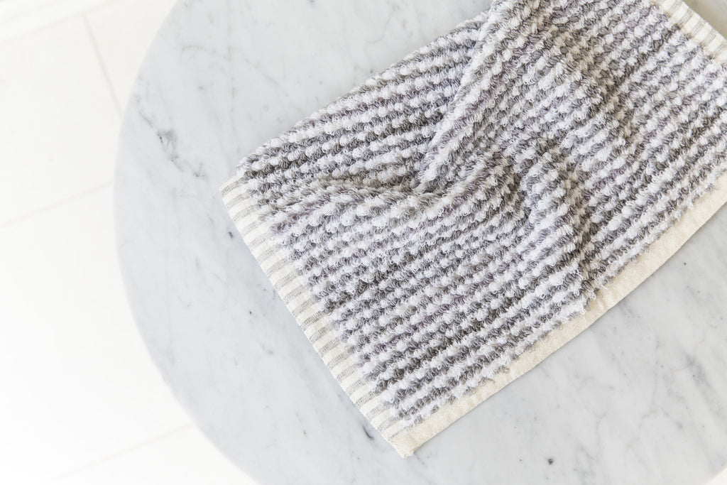 Grey & White Face Towel