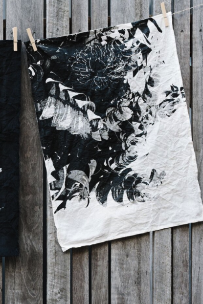 Australian Native Flora Linen Tea Towel