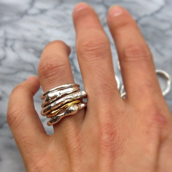 Fine Silver Stack Rings