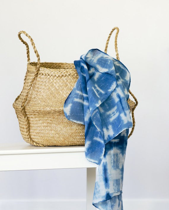 Shibori Silk Cotton Scarf