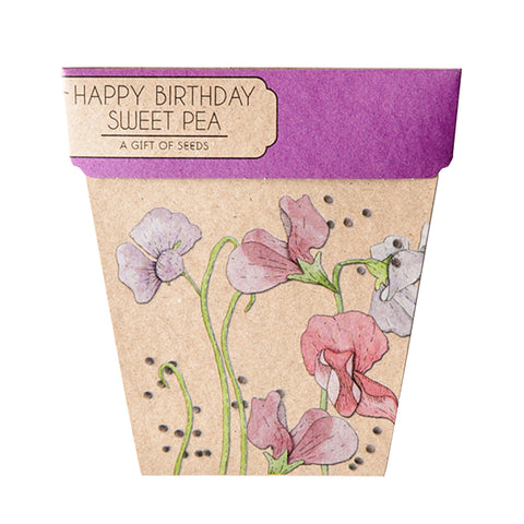 Happy Birthday Sweet Pea Gift of Seeds