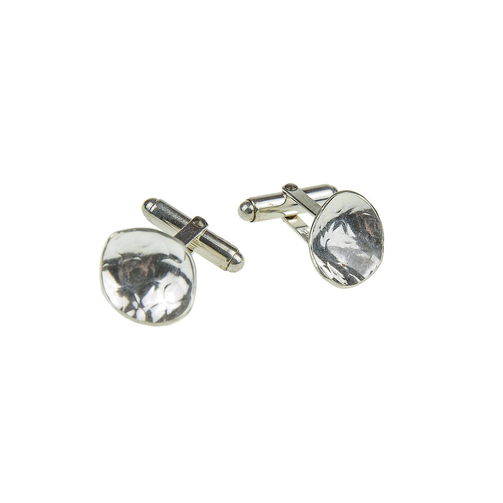 Dish Cufflinks Silver Dish Cufflinks Silver