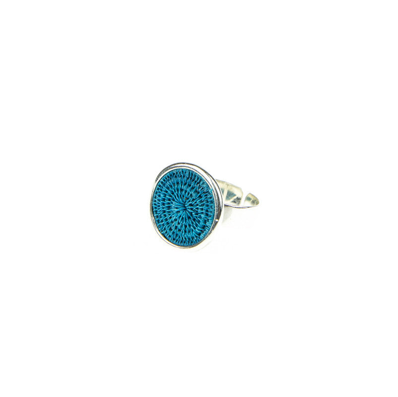 Silver Ring - Aqua