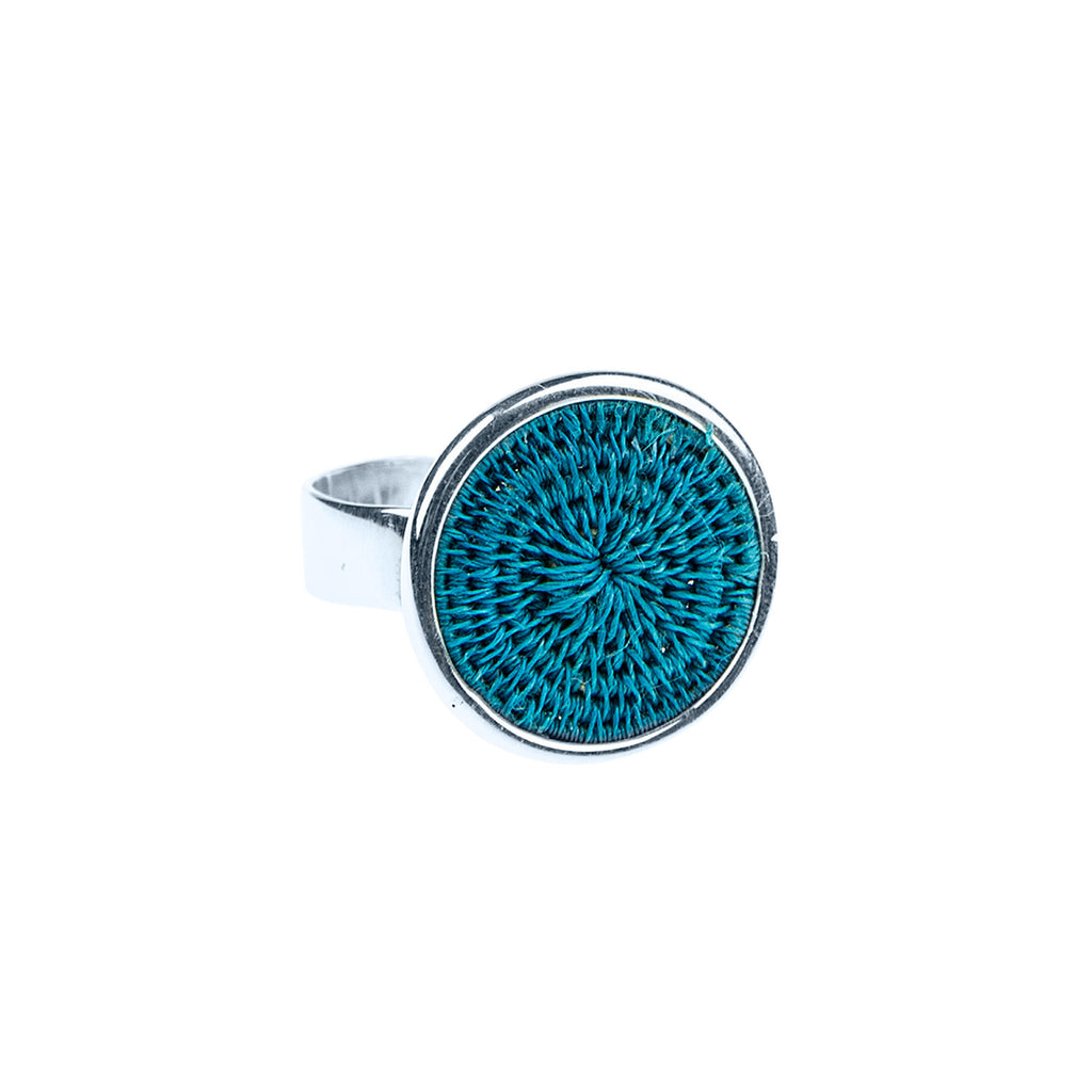 Silver Ring - Aqua Silver Ring - Aqua