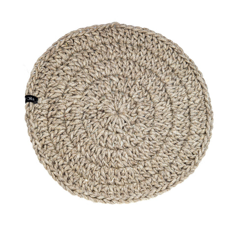 Linen Fleck Cable Cushion Cover