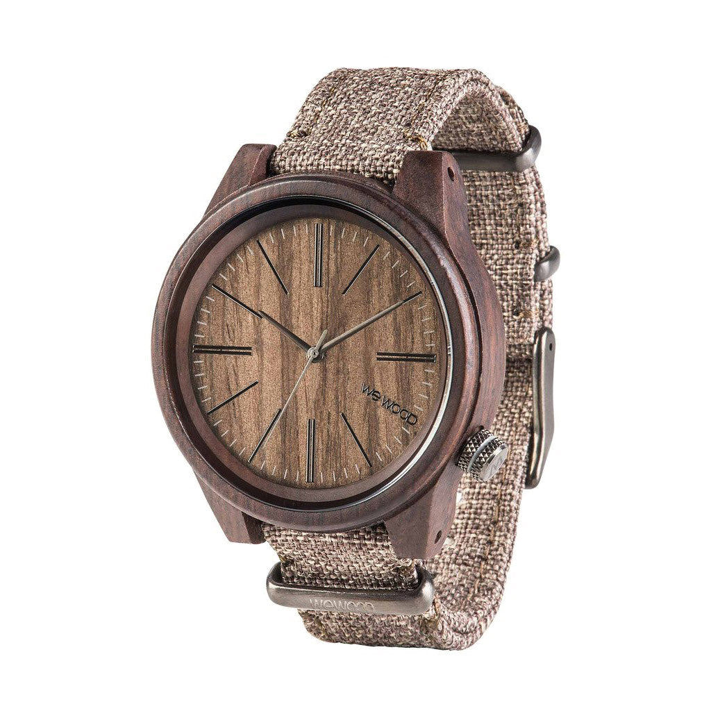 Torpedo Wood Watch - Choco Linen Torpedo Wood Watch - Choco Linen