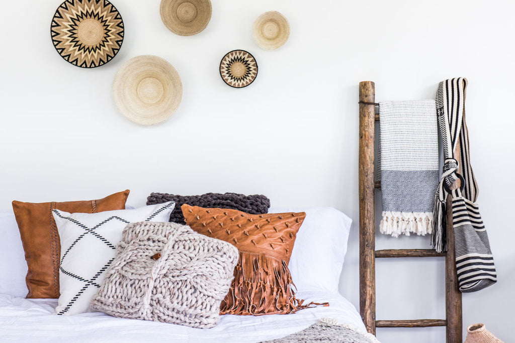 Linen Fleck Cable Cushion Cover