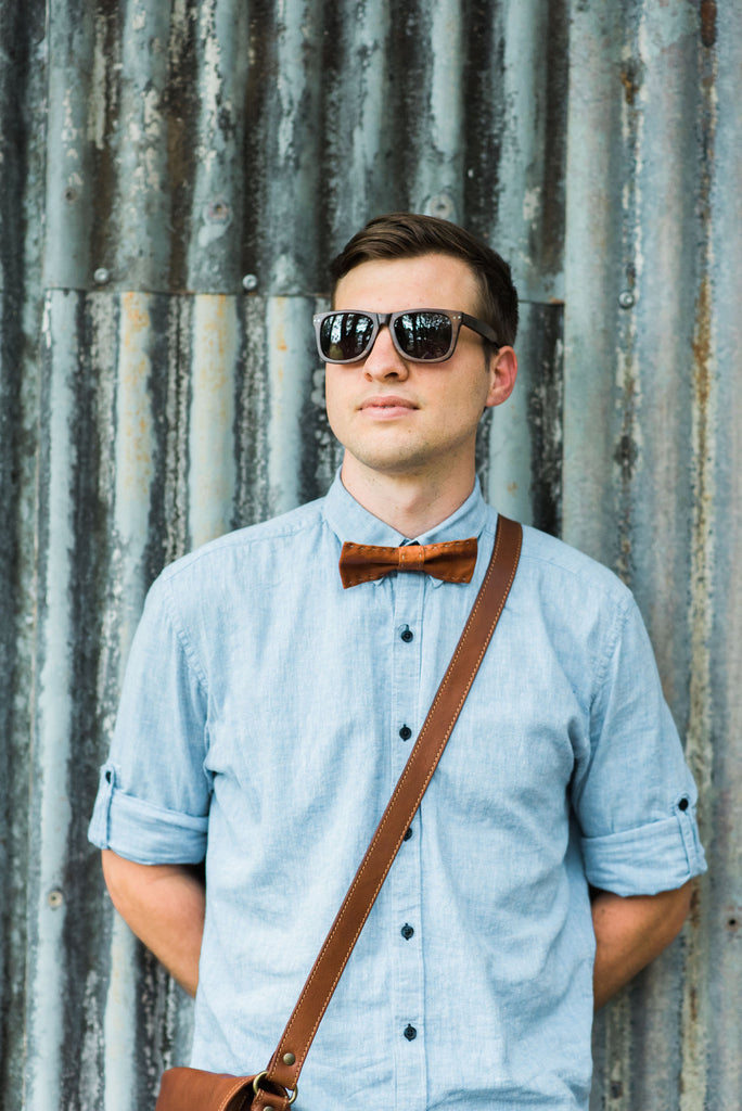 Leather Bow Tie