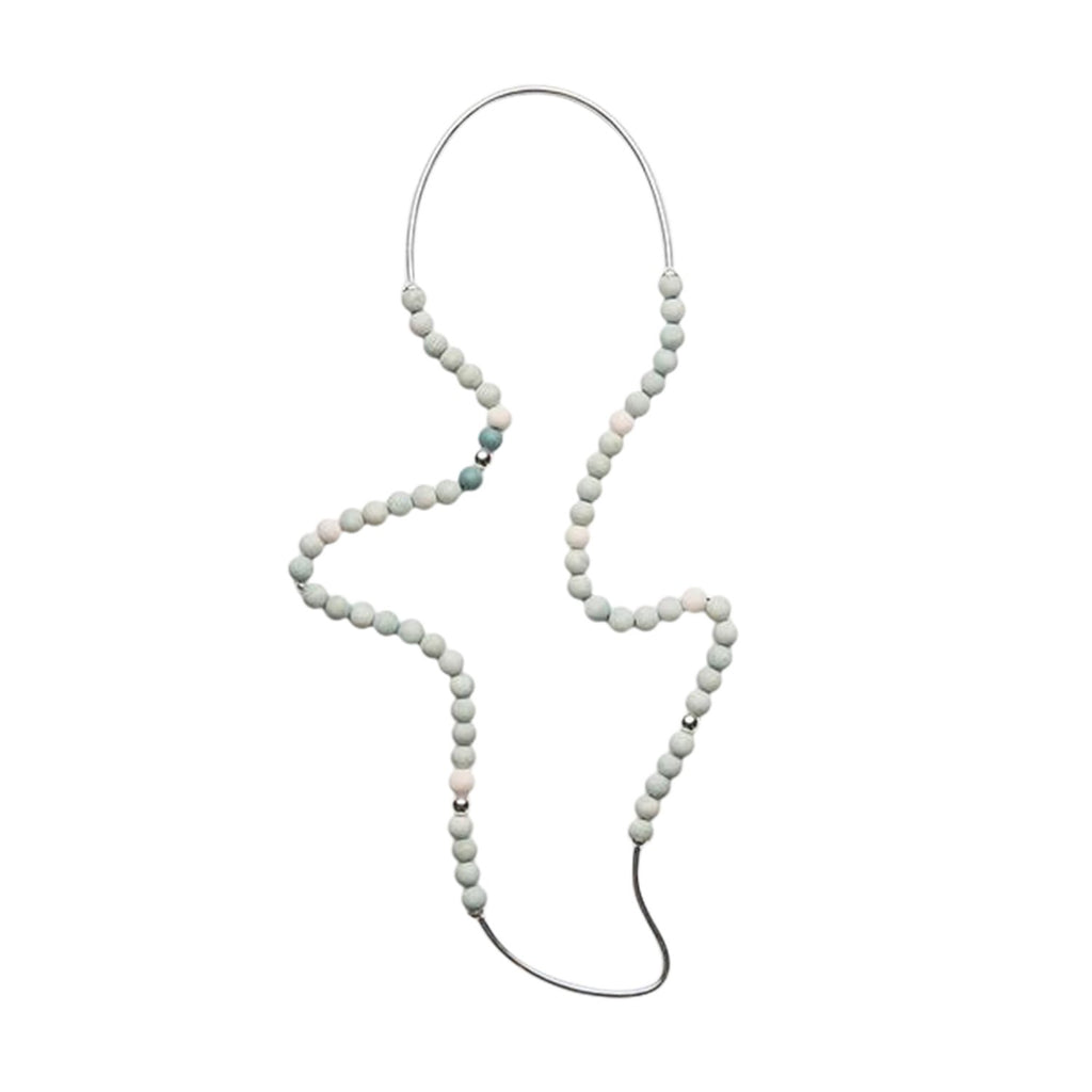 Tahndi Long Necklace - Pale Seaspray & Silver Tahndi Long Necklace - Pale Seaspray & Silver