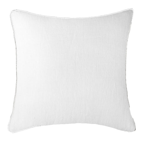 Piped Linen White Lounge Cushion