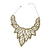 Geo Leaf Necklace Gold