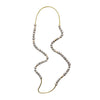Tahndi Long Necklace - Grey & Gold