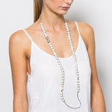 Tahndi Long Necklace - Pale Seaspray & Silver